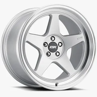 ESR CR5 18.0x9.5 ET22 5x112  / 72.56 (Custom Drill) - Hyper Silver - Machined Lip